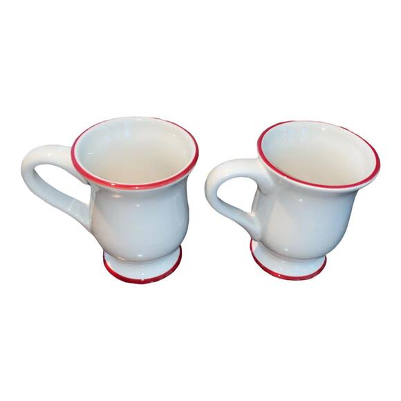 WILLIAMS SONOMA CHRISTMAS SNOWMAN CHEF CERAMIC COFFEE TEA MUG CUP set of 2 - Picture 6 of 7